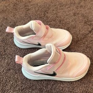 Pink Velcro Nike Sneakers